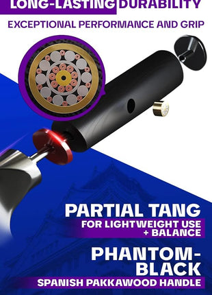 Dalstrong Santoku Knife - 7 inch - Phantom Series - Japanese High-Carbon AUS8 Steel - Pakkawood Handle - Razor Sharp Kitchen Knife - Asian Vegetable Knife - Sheath Included