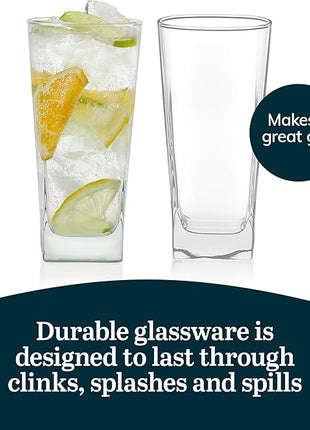 Libbey City Tumbler Glasses, 14.3-ounce, Set of 8