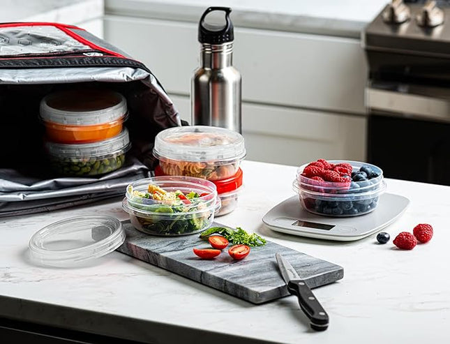 (8 Ounce 20 Pack) Clear Twist cap Containers with Screw on Lids Twist Top Food Storage Freezer Containers