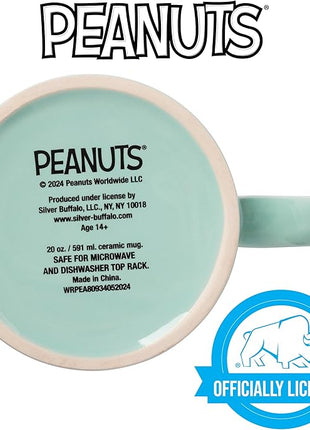 Silver Buffalo Peanuts “First Beagle on the Moon” Featuring Snoopy in Space Ceramic Mug, 20 Ounces