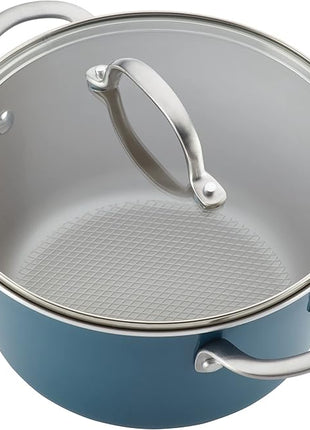 Ayesha Curry Home Collection Nonstick Cookware Pots and Pans Set, 9 Piece, Twilight Teal