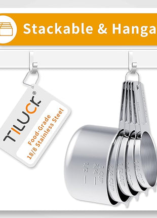 TILUCK Stainless Steel Measuring Cups & Spoons Set, Cups and Spoons,Kitchen Gadgets for Cooking & Baking (11)
