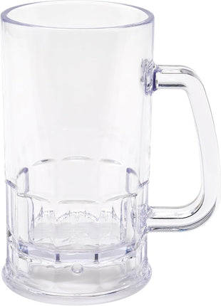 G.E.T. Shatter-Resistant Plastic Beer Mug / Stein, 20 Ounce, BPA Free, 00085-1-SAN-CL-EC, Pack of 4