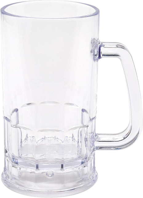 G.E.T. Shatter-Resistant Plastic Beer Mug / Stein, 20 Ounce, BPA Free, 00085-1-SAN-CL-EC, Pack of 4