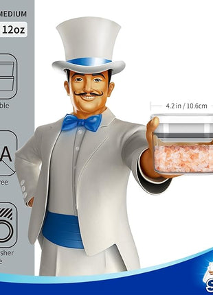 MR.SIGA 4 Pack Airtight Food Storage Container Set, BPA Free Kitchen Pantry Organization Canisters, One-handed Airtight Cereal Snack Candy Storage Containers, 360ml / 12.2oz, Small, White