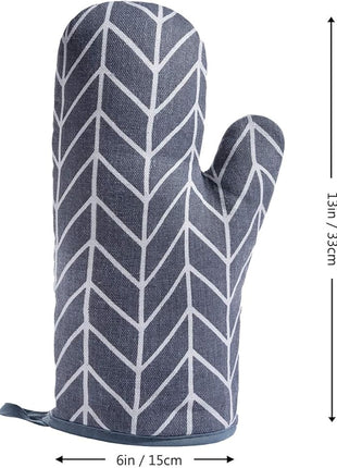 Oven Mitts and Potholders BBQ Gloves-Oven Mitts and Pot Holders with Recycled Infill Silicone Non-Slip Cooking Gloves for Cooking Baking Grilling (4-Piece Set) (Grey-02)