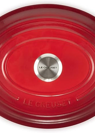 Le Creuset Enameled Cast Iron Signature Oval Dutch Oven, 6.75 qt., Cerise