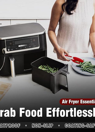 Walfos Kitchen Tongs - 7" 9" and 12" Heat Resistant Cooking Tongs, Stainless Steel and BPA Free Silicone Tips, Great for Cooking, Salad, Grilling, Turning, Dishwasher safe,set of 3