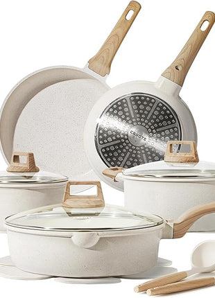 CAROTE 14 Pcs Pots and Pans Set Nonstick,Cookware Set Kitchen Cooking Set with Utensil and Pan Protectors