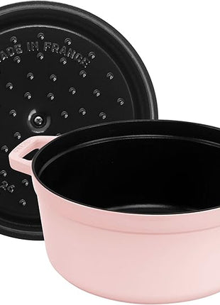 Staub Cast Iron Round Cocotte 5.5-quart-Peony Pink