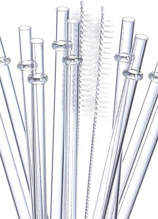 24 Pack, HIGHLY Transparent Reusable Plastic Straws with 4 Cleaning Brushes, 10.5 in Long Drinking Straws, Clear Replacement Straw for 16 24 30 32 OZ Tumblers, Cups, Jars, YETI, Starbucks - BPA FREE