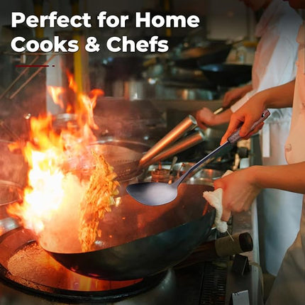 MARTE Kitchen Cooking Utensils Set with Utensil Holder, 8 Pcs Kitchen Serving Tool,18/10 Stainless Steel Cooking Spatula Set,Spatula,Soup Ladle, Skimmer Spoon,Slotted Tunner,Fine Mesh Food Strainer