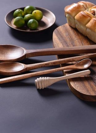 Spurtle Set,Wooden Spurtle Set of 9,Wooden Spoons for Cooking, Natural Teak Wooden Utensils for Cooking, Stirring, Mixing, Serving,Spurtles Kitchen Tools As Seen On Tv