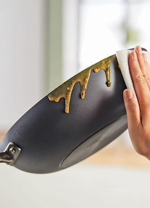 Anolon Advanced Hard Anodized Nonstick Frying Pan/ Fry Saute All Purpose Pan with Lid - 12 Inch, Gray