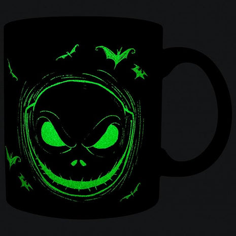 Silver Buffalo Disney Tim Burton's The Nightmare Before Christmas Jack Skellington Face What a Wonderful Nightmare Glow in the Dark Ceramic Mug, 20 Ounces