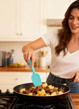 5 Piece Silicone Spatula Set - Rubber Spatula - 600°F Heat Resistant Baking Spoon & Spatulas (Multicolor-5)