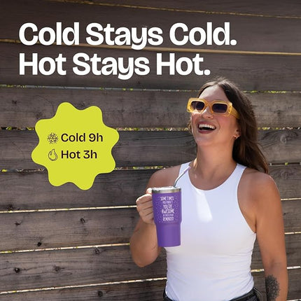 KLUBI Christmas Gifts for Women Coworkers - Sometimes You Forget Your Awesome Gift 20 Ounce Purple Tumbler With Handle - Xmas Gifts for Women Friend Funny You Are Awesome Cup