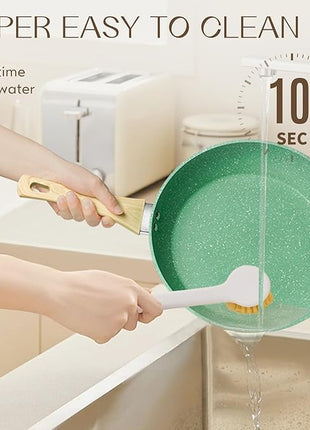 Innerwell Nonstick 11 Inch Skillet, Aluminum, Ergonomic Handle, Non-Toxic, Safe, Healthy, Easy Clean, Suitable for All Stovetops