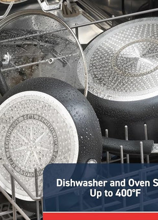 T-fal Experience Nonstick Cookware Set 12 Piece, Induction, Oven Broiler Safe 350F, Kitchen Cooking Set w/Fry Pans, Saucepan, Stockpot, Kitchen Utensils, Pots and Pans, Dishwasher Safe, Black