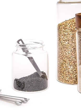 5 Pcs Mini Measuring Spoons Set, Stainless Steel Small Measuring Spoons Tad 1/4 tsp, Dash 1/8 tsp, Pinch 1/16 tsp, Smidgen 1/32 tsp, Drop 1/64 tsp for Home Kitchen Baking Cooking Gifts