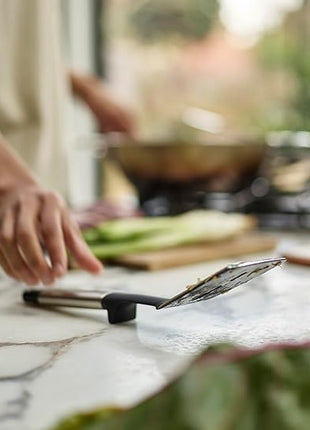 Joseph Joseph Elevate Silicone Slotted Turner with Integrated Tool Rest, One Size, Stainless Steel