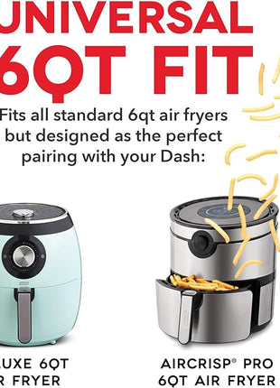 DASH DFAF450UP1 Air Fryer, Deluxe, Accessory Bundle