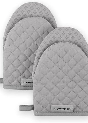 KitchenAid Asteroid Mini Oven Mitt Set, 5.5"x8", Grey, 2 Piece