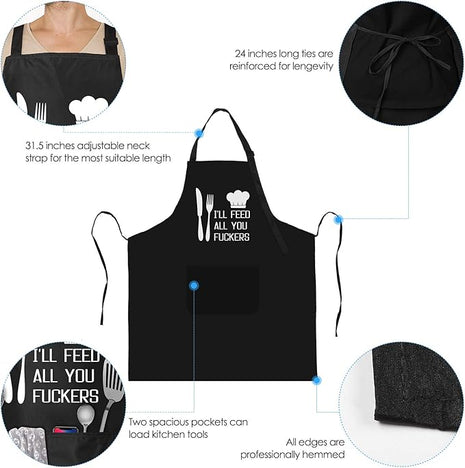 Funny Cooking Aprons for Men Gifts for Dad Husband Boyfriend Brother Unique Birthday Gifts for Men Women BBQ Grilling Apron