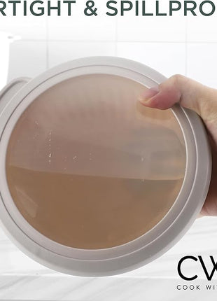 COOK WITH COLOR Prep Bowls with Lids- Wide and Deep Nesting Plastic Small Mixing Bowl Set with Lids, 12 Piece Set - Deep Bowls, Mint