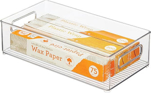 iDesign Stackable Fridge Bin - Storage Bin for Freezer or Pantry Organization, Clear, Made in USA