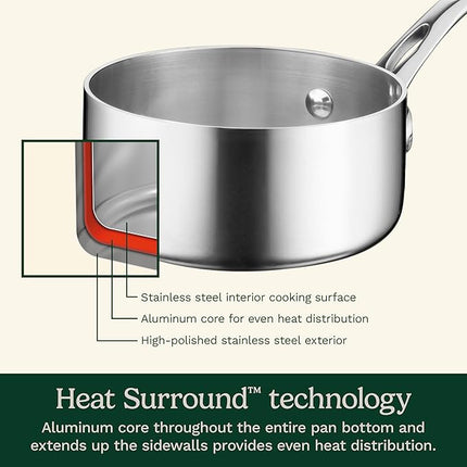 Cuisinart French Classic Tri-Ply Stainless 10-Piece Cookware Set, Silver