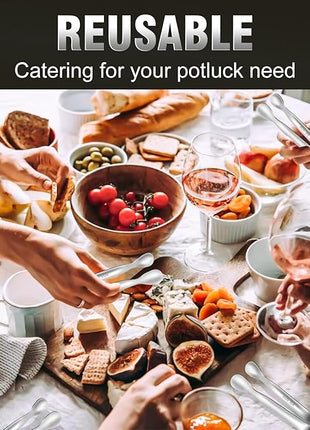 Mini Tongs For Serving Food，Set fo 12 Small Tongs For Appetizers，Small Stainless Steel Metal Cooking Tong，for Tea Party Coffee Bar, 4 inch Sugar Tong - Silver