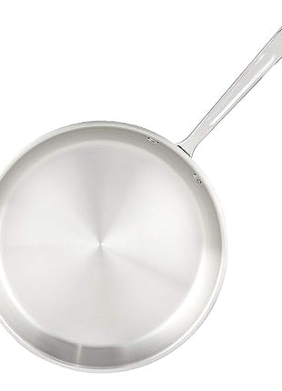 Amazon Basics Tri-Ply Stainless Steel Fry Pan, 12 inch, Silver