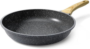 GiPP Nonstick Frying Pan Skillet - 9.5" Grey Granite Non Stick Pans, Omelette Pan with Heat-Resistant Handle, Compatible with All Stovetops, PFOA Free