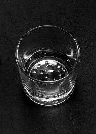 Creative Moonbottom Whiskey Glasses Set of 4, Old Fashioned and Cocktail Glasses (Transparent bottom), gift for amateur astronomer