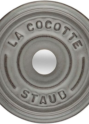 staub La Cocotte Round 40500-106 Mini Pico Cocotte Round Gray 40500-106 Small Two-Handed Cast Enameled Pot
