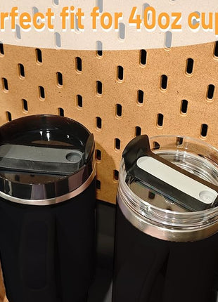 40 OZ Tumbler Lid Replacement Fit for Stanley Cup, 2 Pack Clear Replacement Lids Fit for Stanley Travel Tumbler, Spill Proof Tumbler Covers for Stanley Cup Accessories (Black)