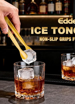 12PCS Mini Tongs For Serving, 2 Sizes 6 & 4 Inch Ice Tongs Mini Gold Sugar Stainless Steel Tong, Small Kitchen Tiny Food Tongs for Appetizers,Tea Party, Coffee Bar,Desserts & Ice Bucket