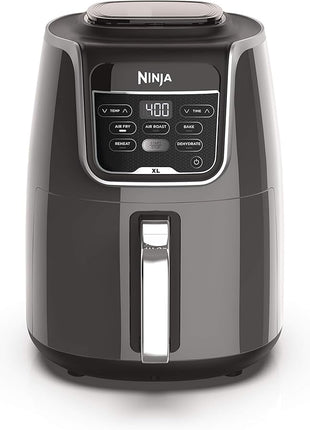 Ninja | XL Single Basket Air Fryer | 5.5 QT Capacity fits 3lbs of Wings | 5-in-1Air Fry, Roast, Bake,Reheat & Dehydrate |Dishwasher Safe Parts & Recipe Guide | Grey |AF150AMZ