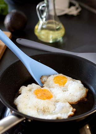 Silicone Spatula Spoon 2-Pack, Rubber Spoonula set Heat Resistant, Seamless Non-Stick Scrapers for Baking Mixing.