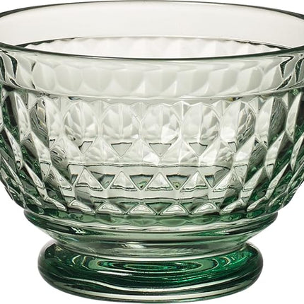 Villeroy & Boch Boston Colored Individual Bowl, Green, 4.5" Diamond Faceted Crystal