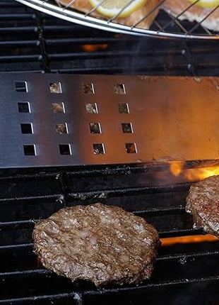 RSVP International Endurance (BQ-FLP) BBQ Long Spatula Flipper, 16.25" | Flip Burgers & Other Food w/ Long Handle that Keeps Hands Safe from Fire | Made from Stainless Steel & Rosewood