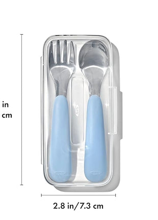 OXO Tot On-The-Go Fork and Spoon Set - Dusk