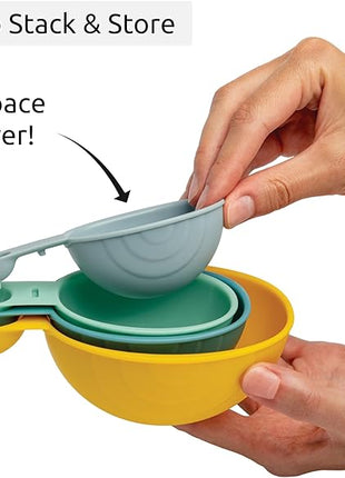 OTOTO Measuring Spoons Set - Teaspoons for Dry & Liquid Ingredients, BPA-free & Dishwasher Safe, Funny Gifts, Baking Accessories, Unique Kitchen Gadgets (Shelly)