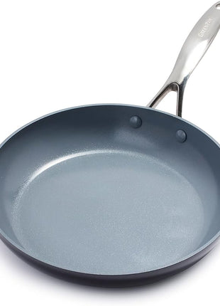GreenPan 11" Valencia Pro Ceramic Nonstick Frying Pan Skillet, Hard Anodized PFAS-Free Cookware, Induction Ready, Compatible on All Cooktops, Dishwasher & Oven Safe, Stainless Steel Handle, Gray