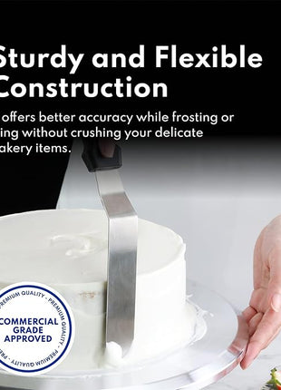 New Star Foodservice 38156 Angled Icing Spatula, 6-Inch Blade, 11-Inch Overall, Silver