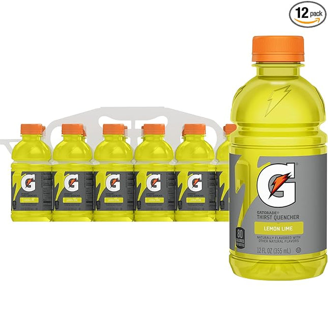 Gatorade Thirst Quencher, Lemon-Lime, 12 Fl Oz (Pack of 12)
