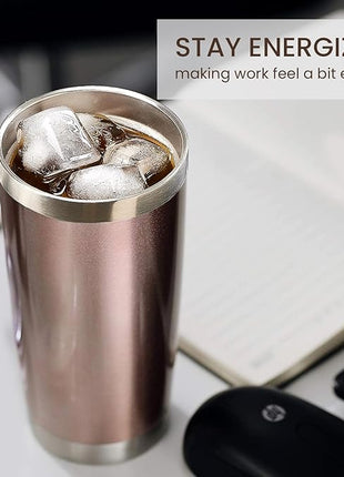 MEWAY 20oz Tumbler 12 Pack Double Wall Vacuum Insulated Travel Mug Bulk, Mix Color Stainless Steel Tumblers with Lid and Straw, Durable Powder Coated Coffee Cups for Cold & Hot Drinks（Color Mix, 12