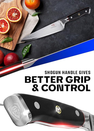 Dalstrong Chef Knife - 7 inch Blade - Shogun Series ELITE - Damascus - Japanese AUS-10V Super Steel - G10 Black Handle - Razor Sharp Kitchen Knife - Full Tang Cooking Chef's Knife - Sheath