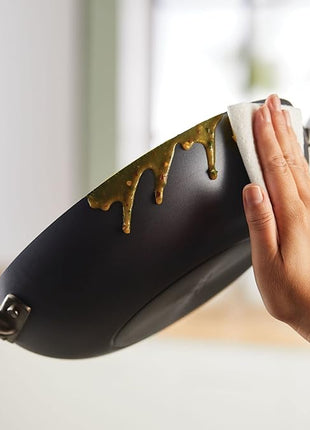 Anolon Advanced Home Hard Anodized Nonstick Frying/Saute/All Purpose Pan with Lid and Helper Handle, 12 Inch, Moonstone Dark Gray